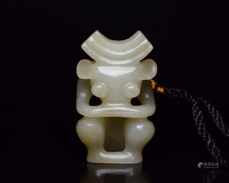 清 和田玉太阳神