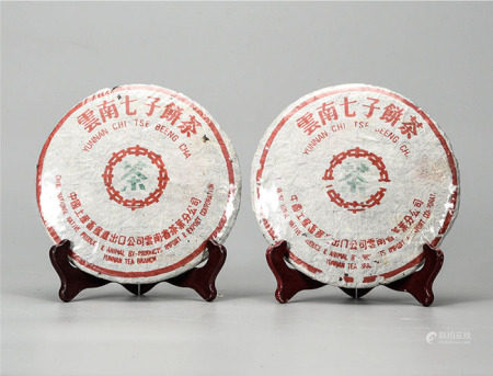 90年代  中茶绿印一片叶普洱生茶  无内飞  中国茶典有记载