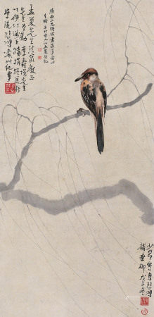 徐悲鸿*赵少昂 1948年作 顾盼春风