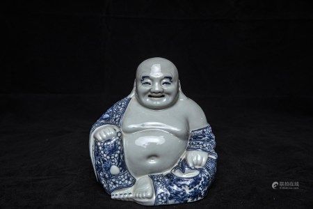 民国青花同义顺弥勒像