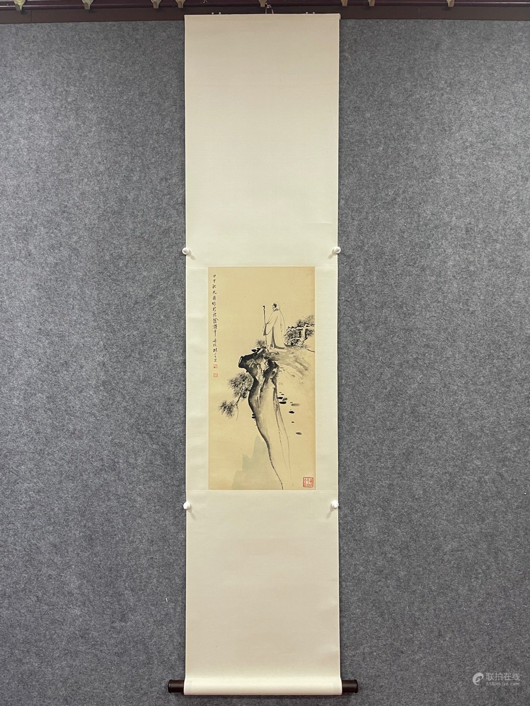 胡若思高士图纸本立轴