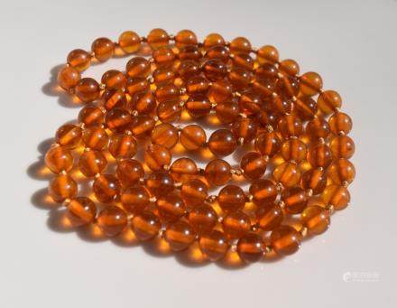 An Amber Bead Necklace