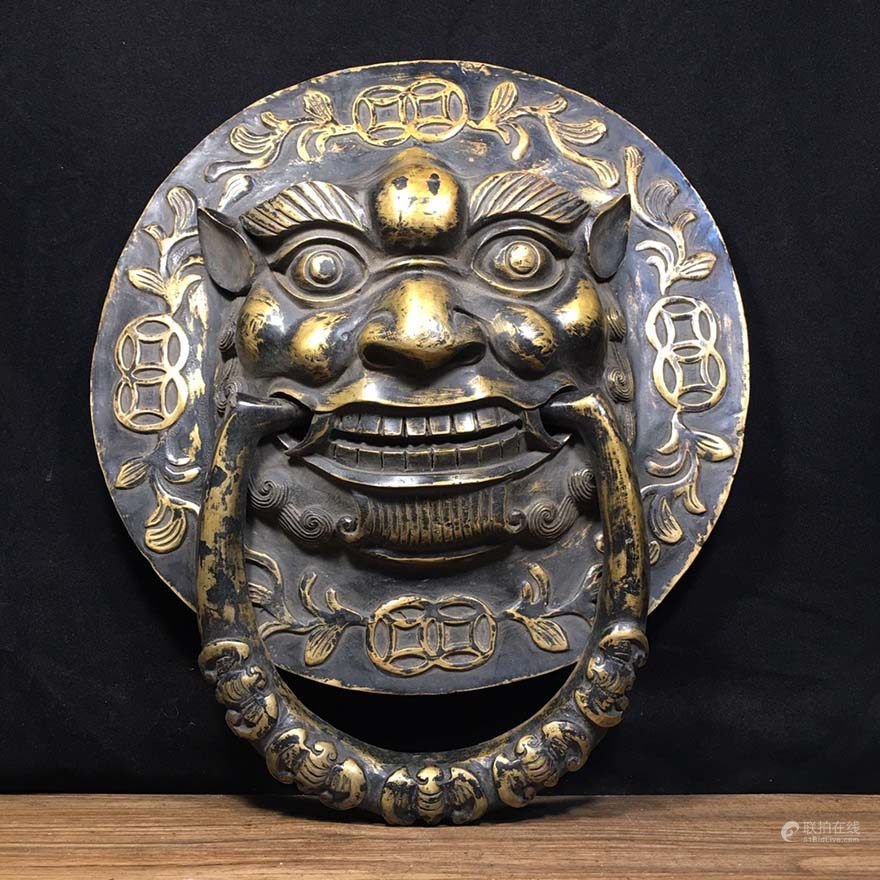 铜兽头大门环