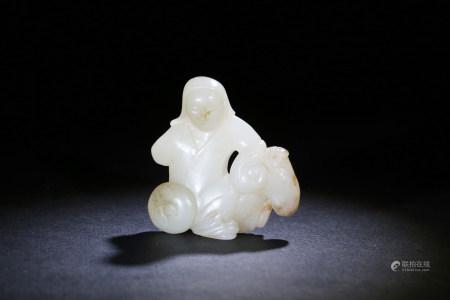 白玉童子騎馬
