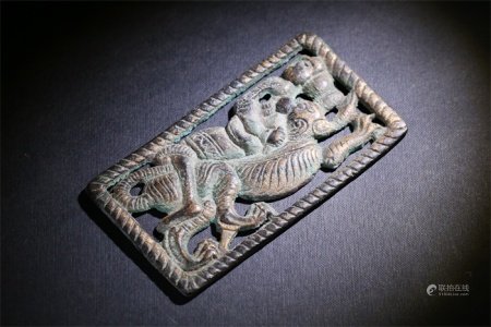 舊銅動物牌