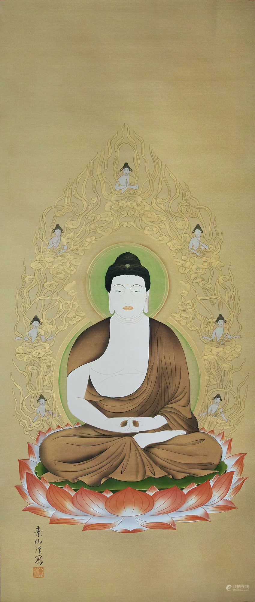 佛像一幅
旧绘本
一轴