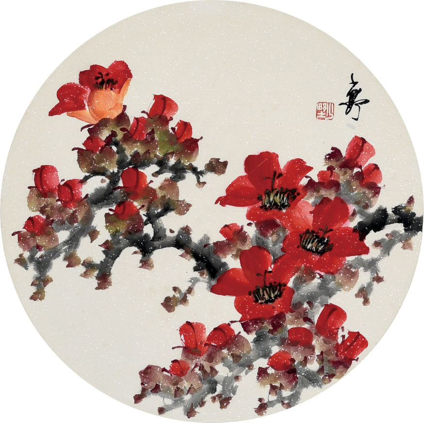 李惠晴  红棉 (来自画家) 镜片  水墨纸本