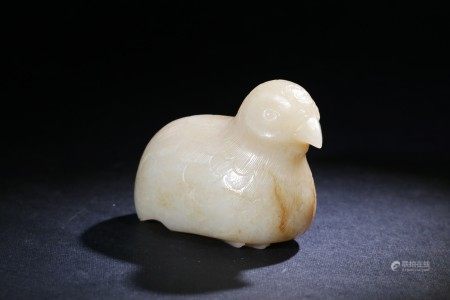 清 白玉鵪鶉 