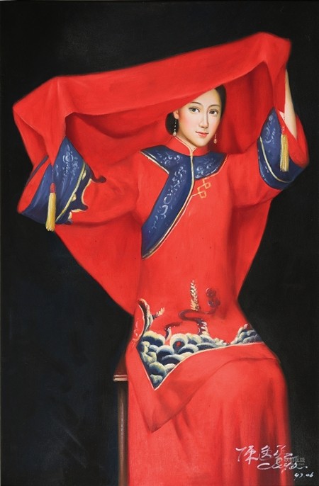 陈逸飞《红衣少女》