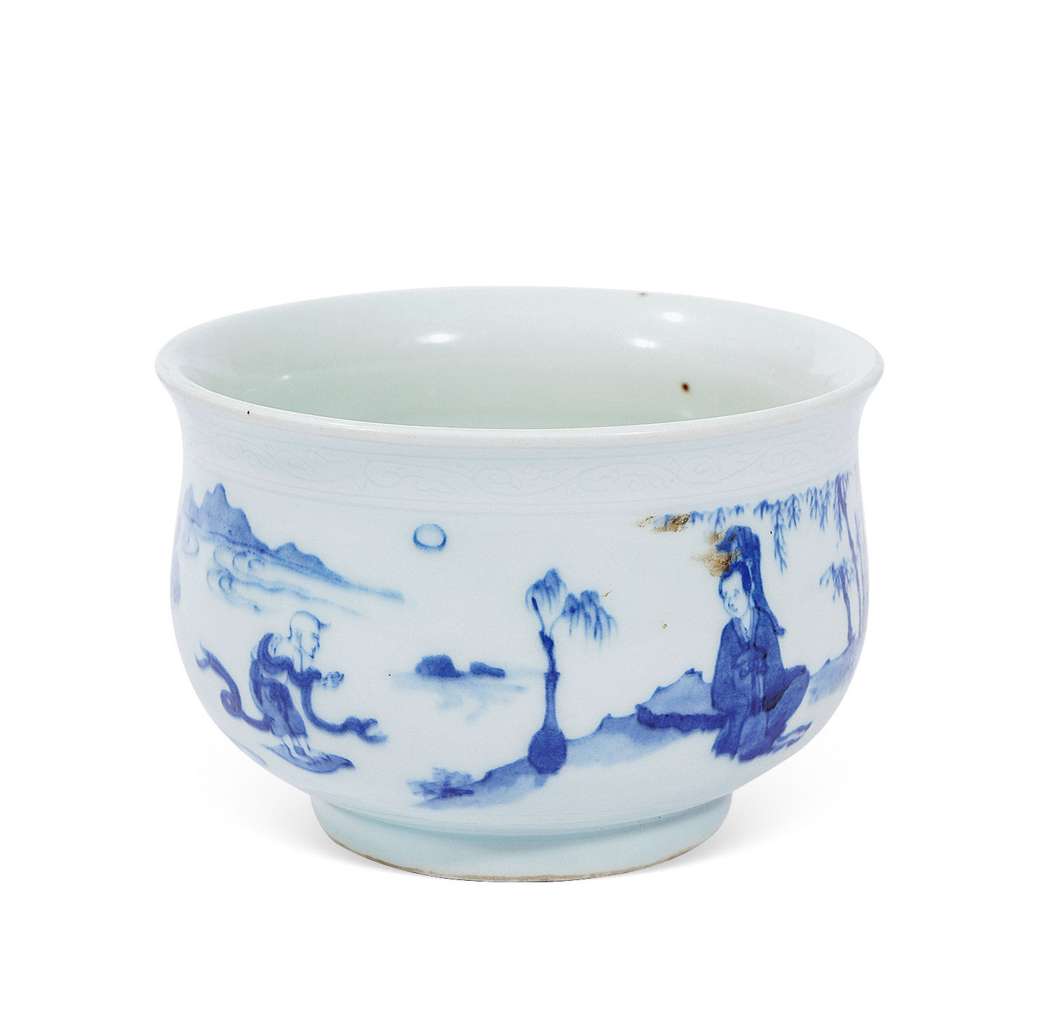 明 青花观音图香炉