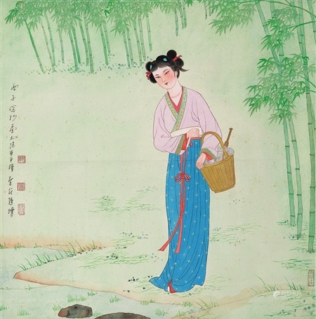 潘絜兹(1915-2002) 西子浣纱图