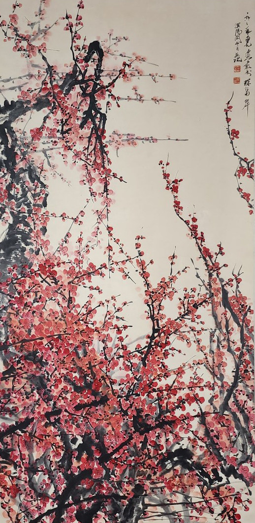 关山月 款 梅花图立轴